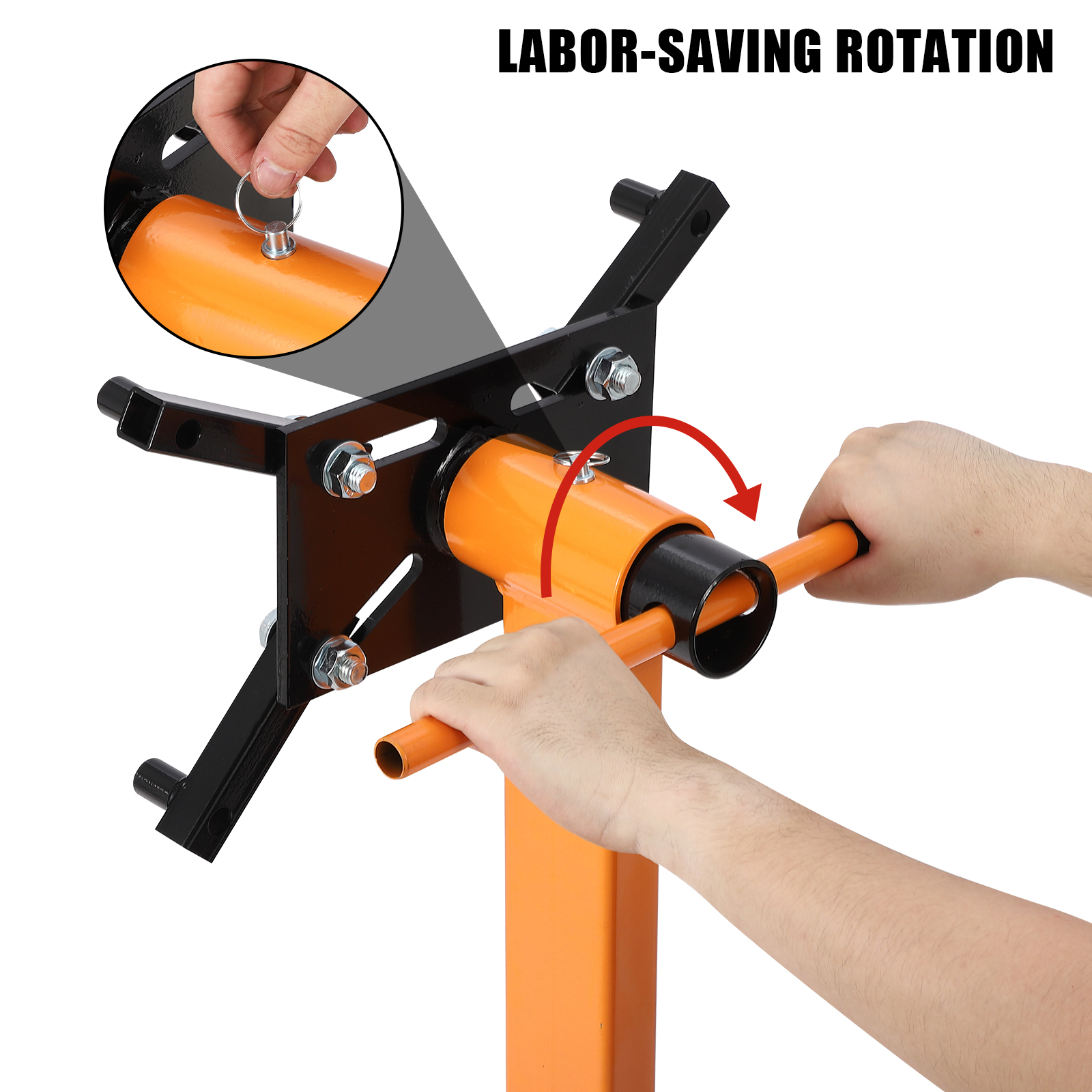 Folding Engine Stand Motor Hoist Dolly W/ Adjustable Mounting Head Car Repair