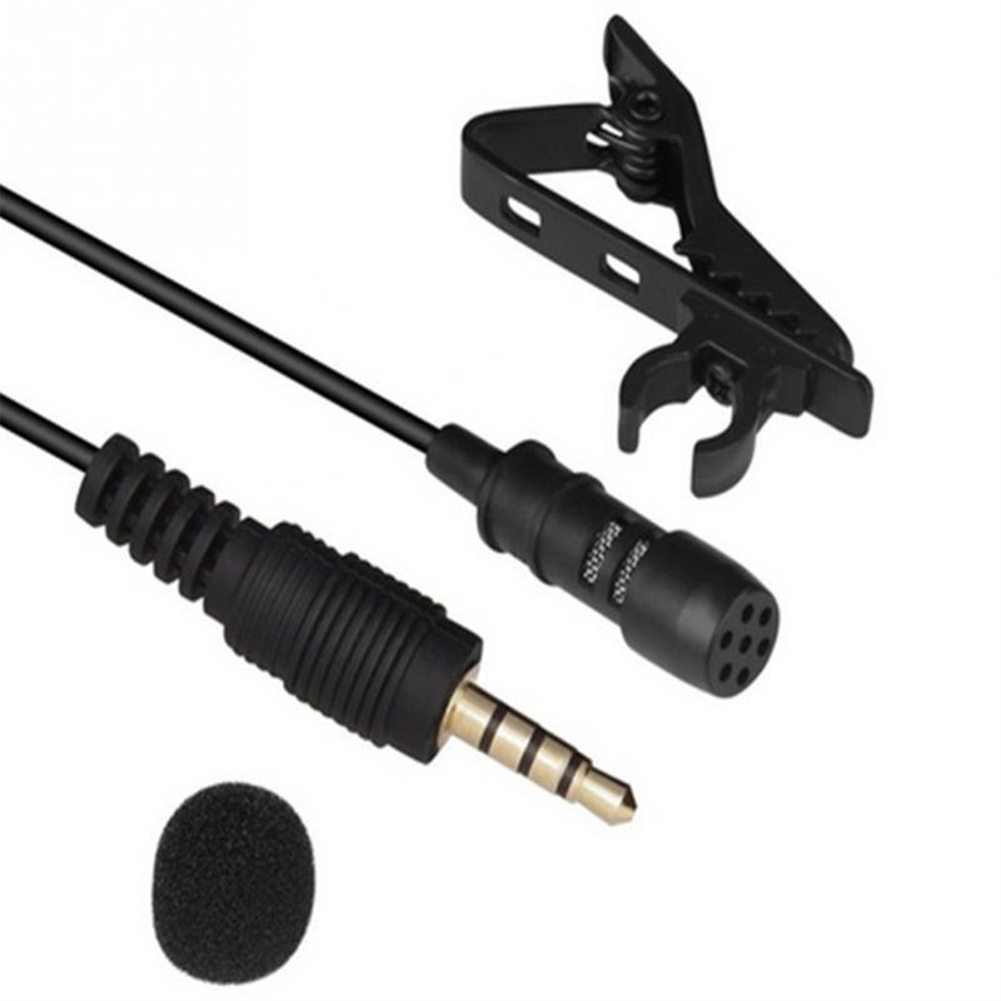 3.5mm Lavalier Microphone Vocal Stand Clip Tie For Mobile Phone Conference Speech Audio Video Lapel Microphone
