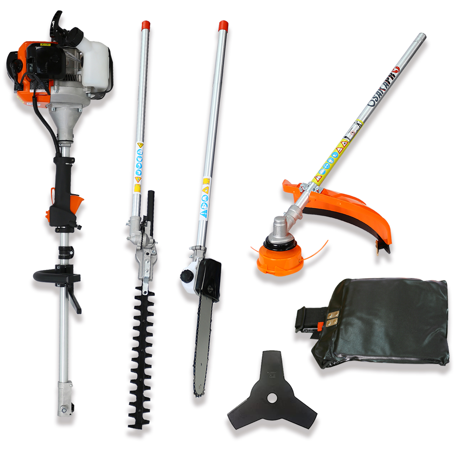 4/5/8-in-1 Multi-Functional 2-Cycle Trimming Tool with Pole Saw Hedge Trimmer US