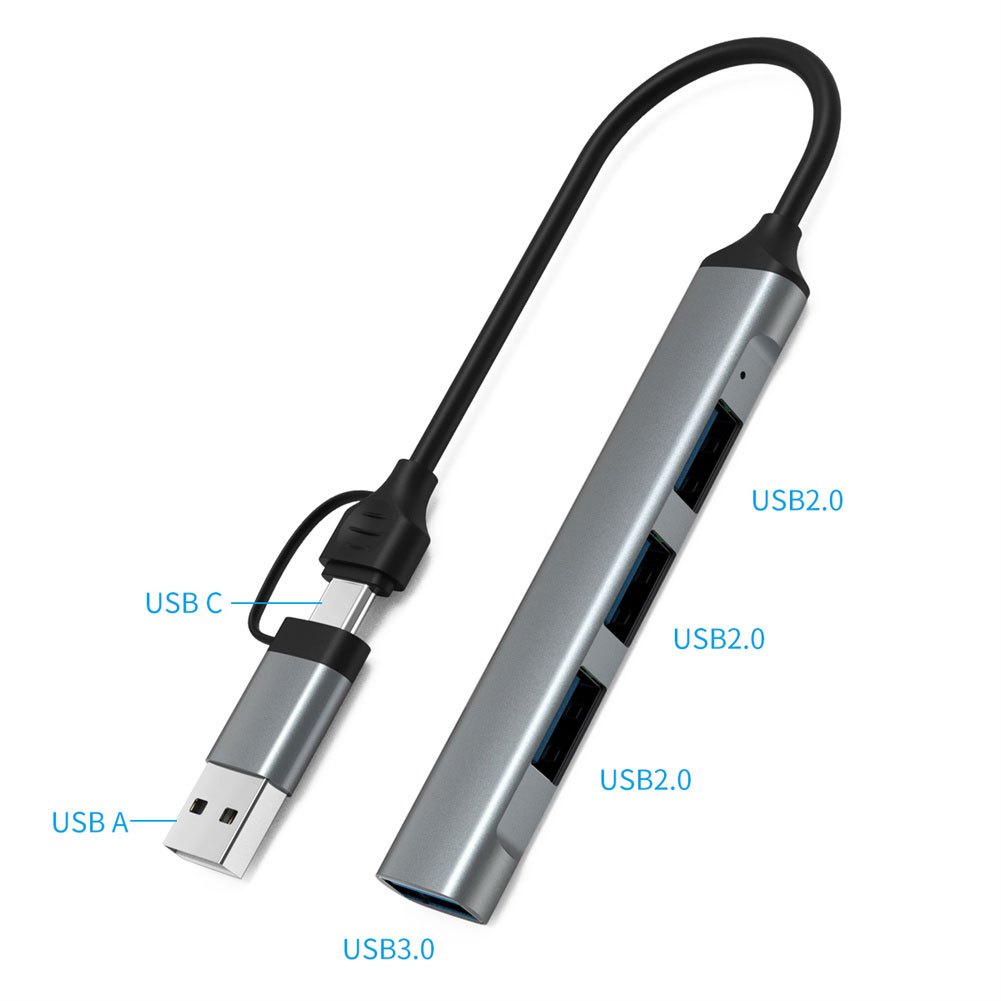4-in-1タイプCハブドッキングステーションUsbCto Usb3.0 Adapter for Notebook Laptop Computer Mobile Phone