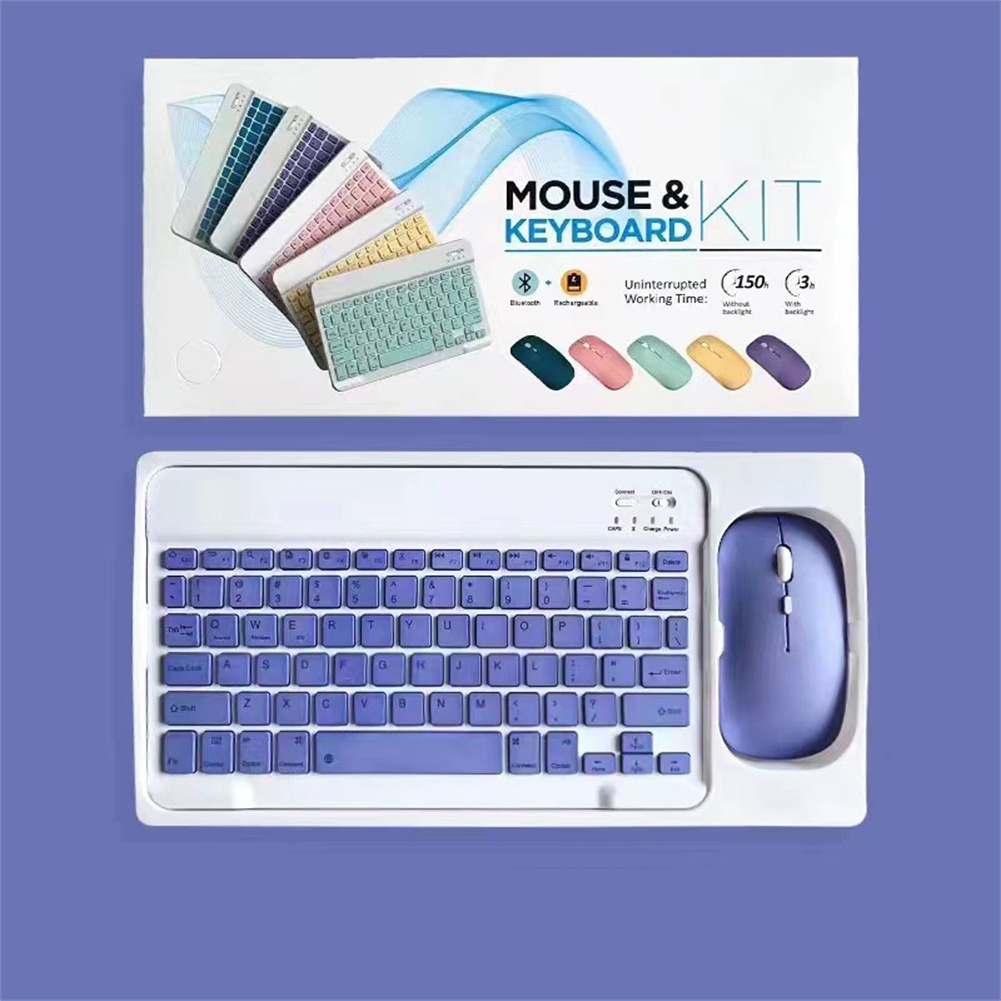 Mini Wireless Bluetooth Keyboard Mouse Set Rechargeable For Android ios Windows