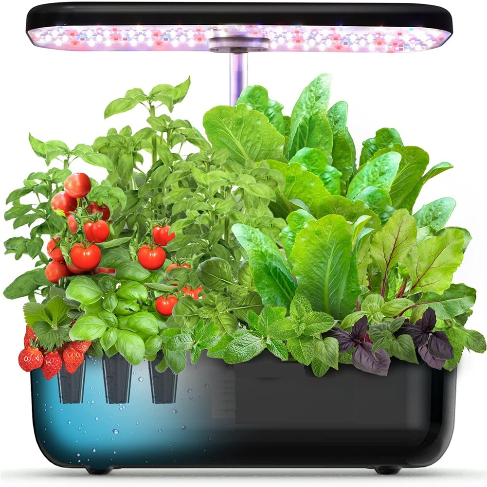 水耕栽培 野菜栽培キット 室内 植木鉢 植物育成ライト付き 12株野菜栽培可能 自動タイマープ エアシステム