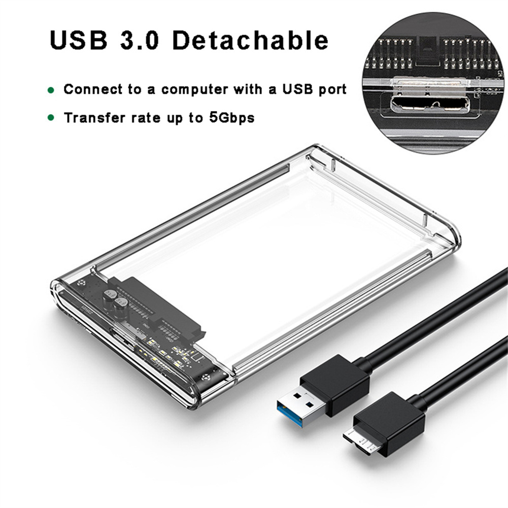 透明ハードドライブボックス SSD ソリッドステートメカニカル 2.5 インチラップトップ SATA シリアルポート USB 3.0 高速