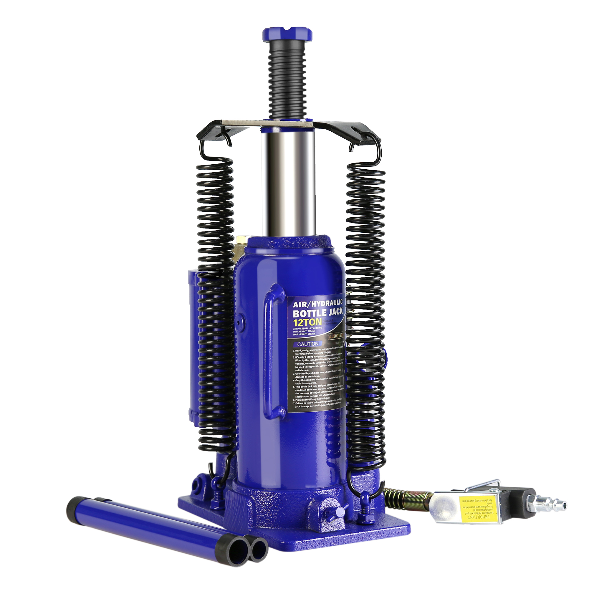 12 Ton Pneumatic Air Hydraulic Bottle Jack with Manual Hand Pump for Heavy Truck