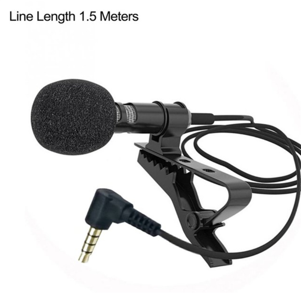 3.5mm Lavalier Microphone Clip Tie For Mobile Phone Speech Audio Video Lapel Mic