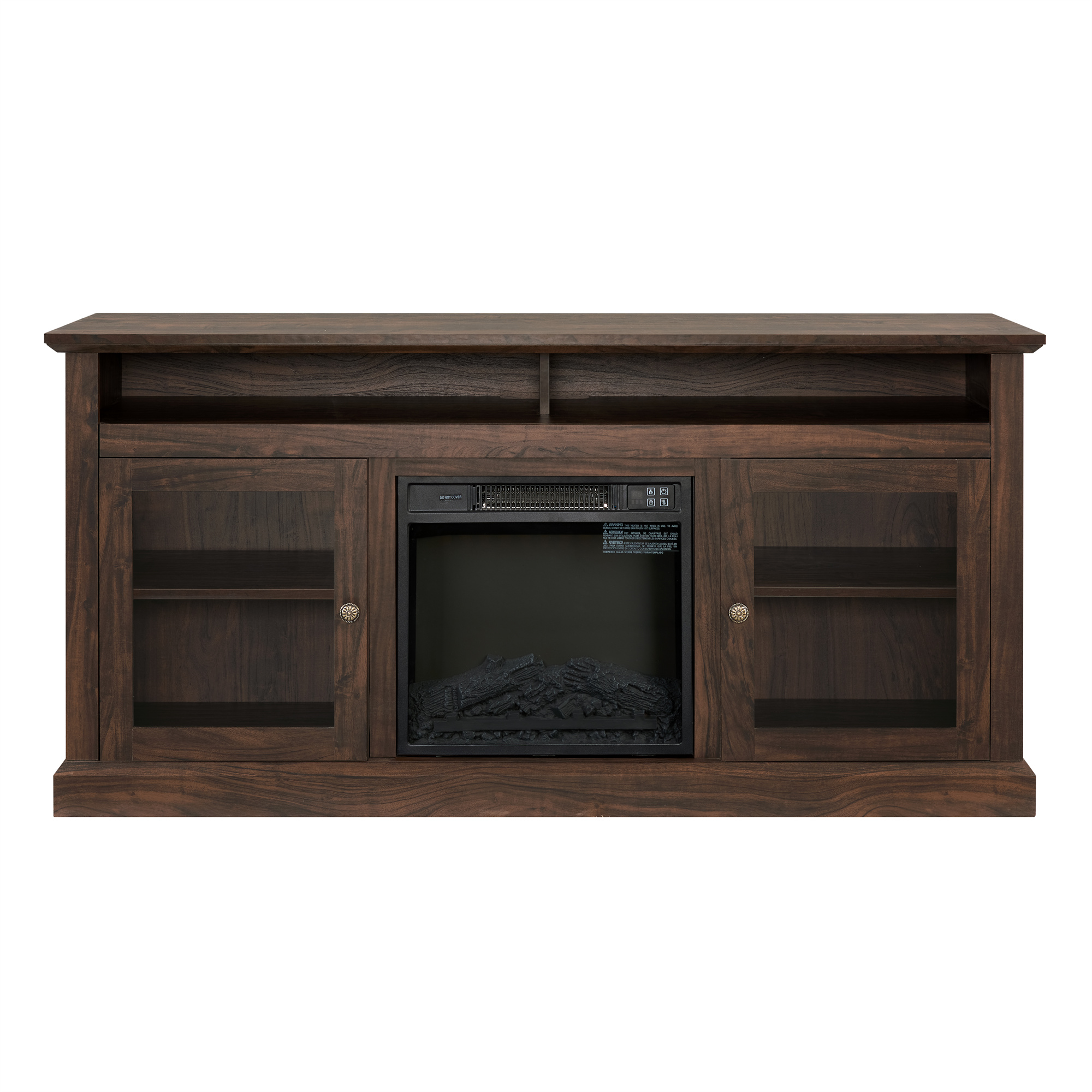 TV Stand Modern Entertainment Console With 18" Fireplace Insert for TV Up To 65"