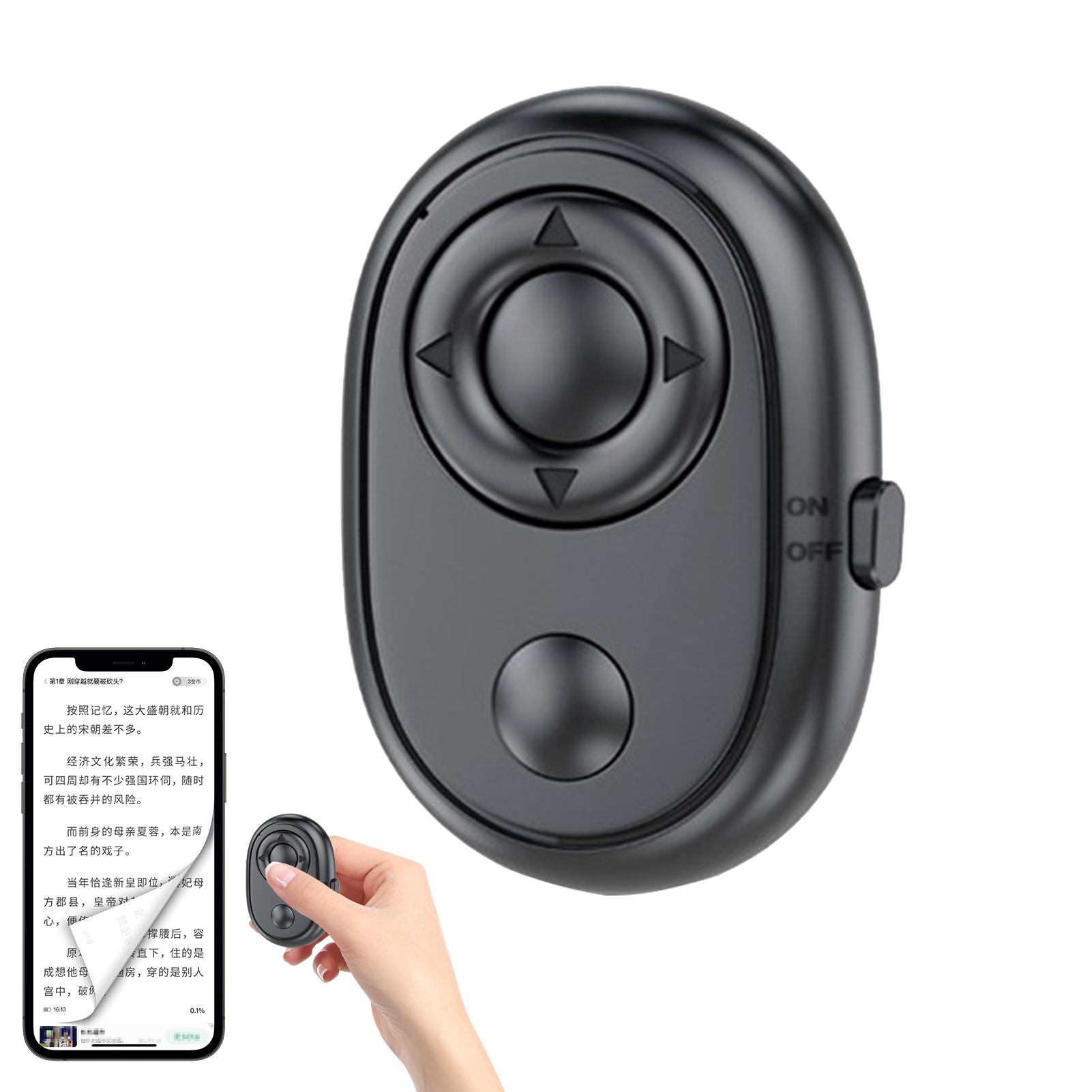 ワイヤレスカメラシャッター Bluetooth 対応 リモコン ビデオページターナー タブレット スマートフォン用 アプリコントローラー