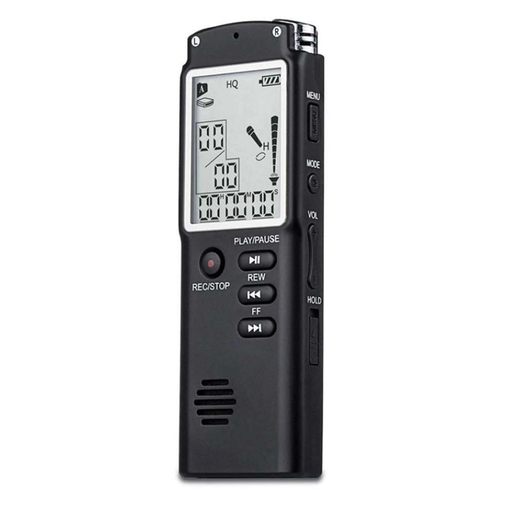 デジタル オーディオ ボイス レコーダー USB プロフェッショナル 96 時間録音 リアルタイム表示 Wav MP3 プレーヤー付き