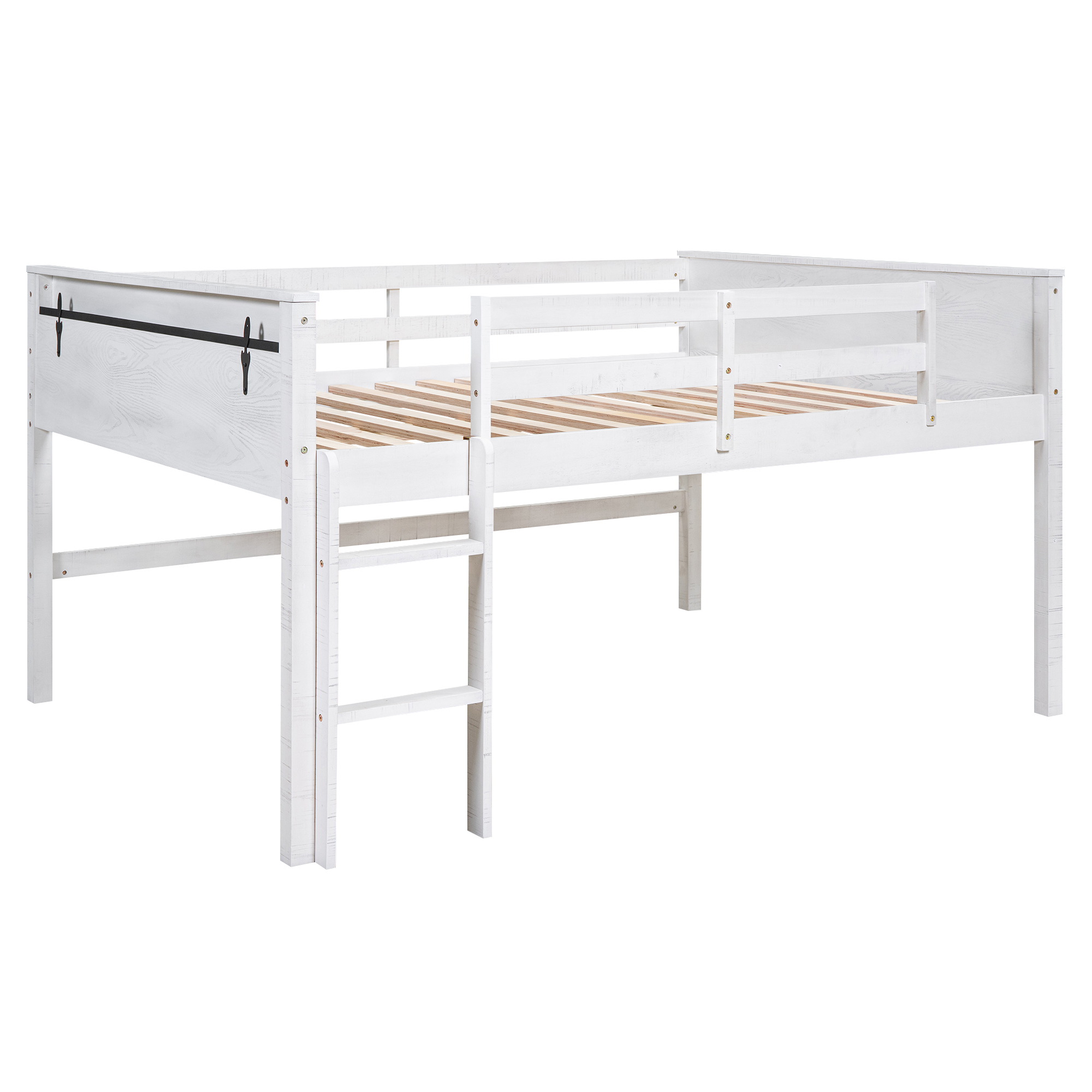 Twin Size Loft Bed With Hanging Clothes Racks Twin Size Bed Frame For Teens