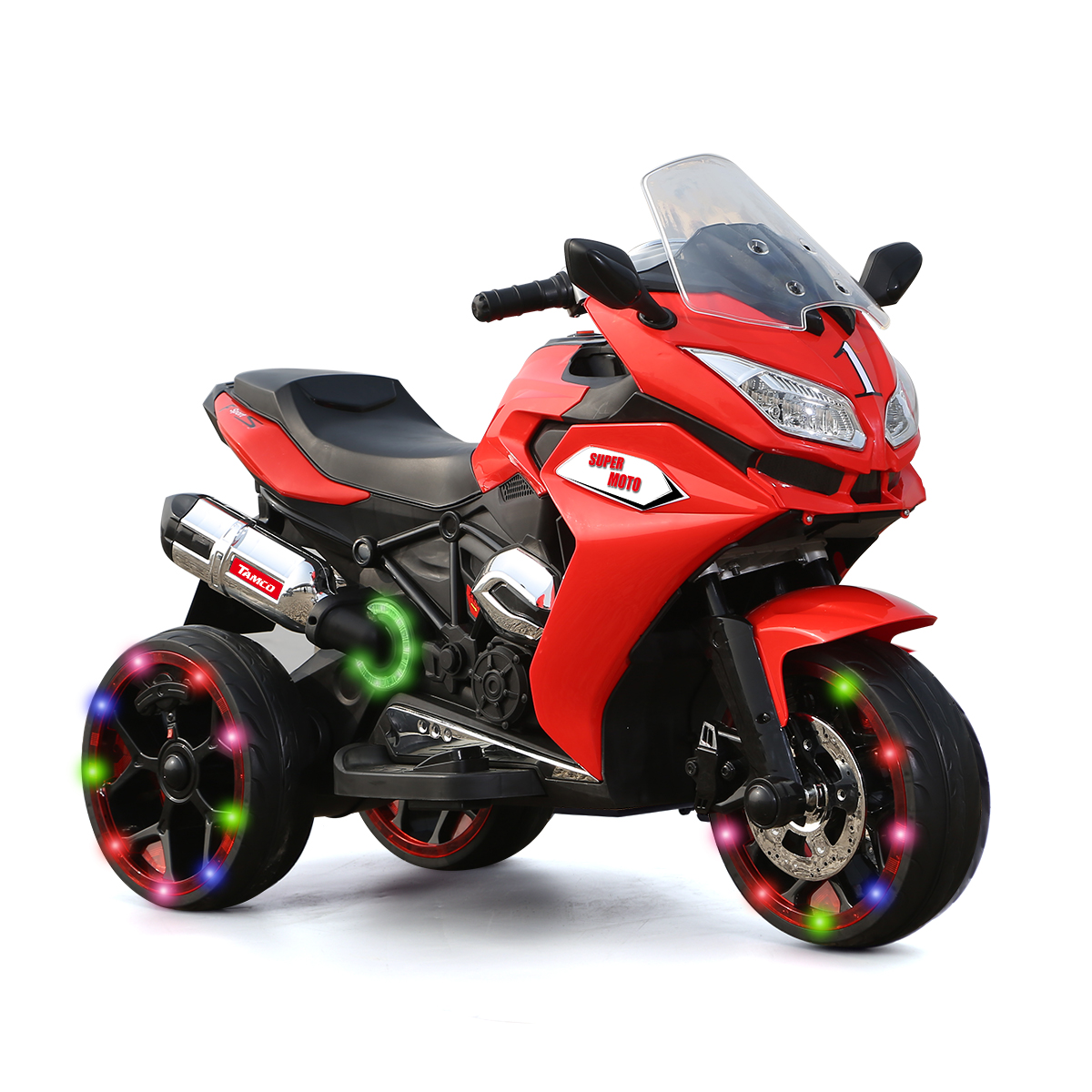 12V Kids Electric Motorcycle With 3 Lighting Wheel MP3 For Boys Girls Gifts