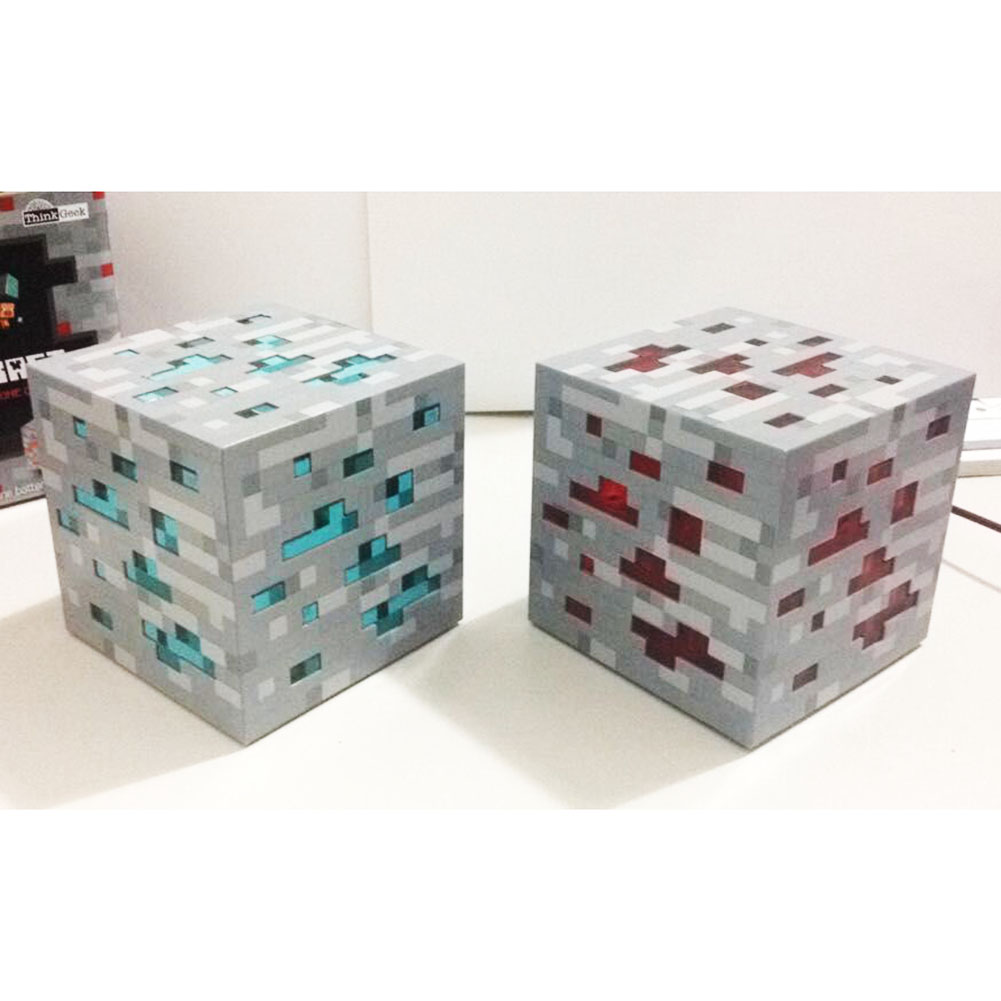 For Minecraft Light Up Red Blue Stone Diamond Ore Sure To Keep Pigmen Away Ebay