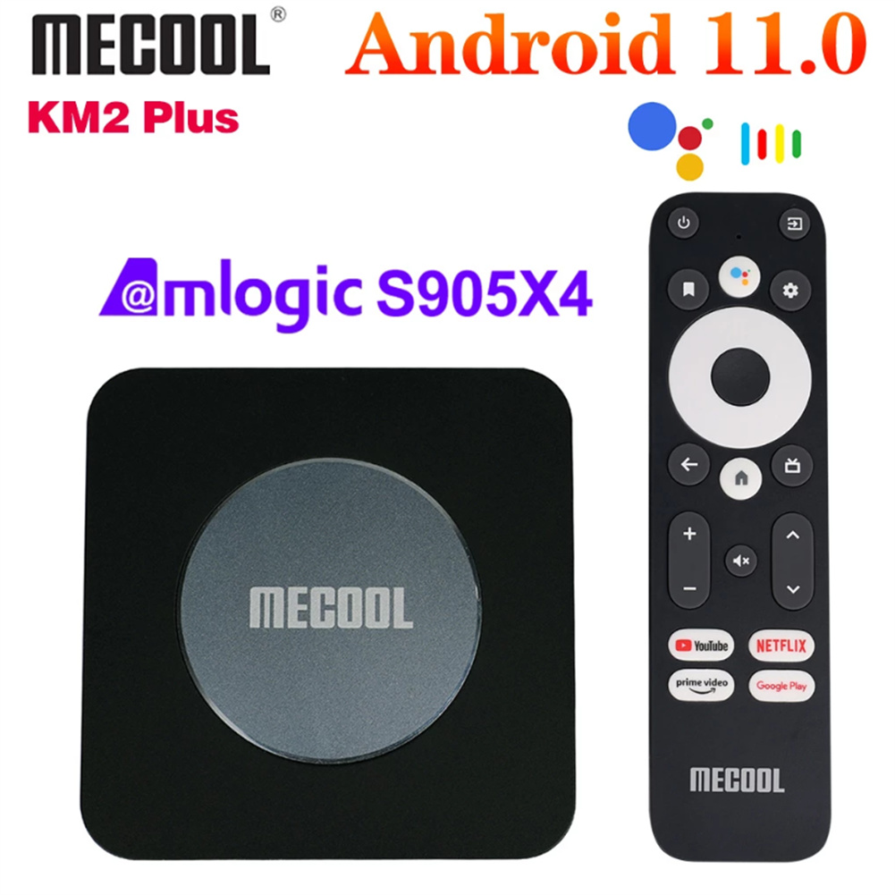 Mecool Km2 Plus 4k ATV セット トップ ボックス Amlogic S905x4 Android 11 TV ボックス Google Netflix 認定サポート 4k Usb3.0 Spdif