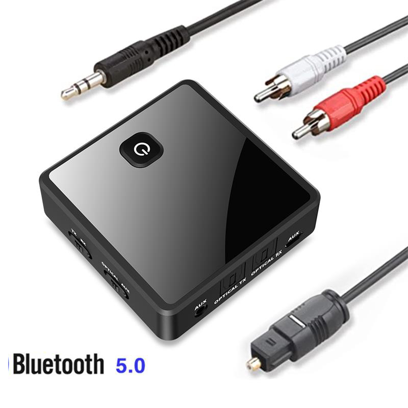 2 In 1 Bluetooth 対応 5.0 トランスミッター レシーバー 低遅延 3.5mm Aux Rca 光ワイヤレス オーディオ アダプター