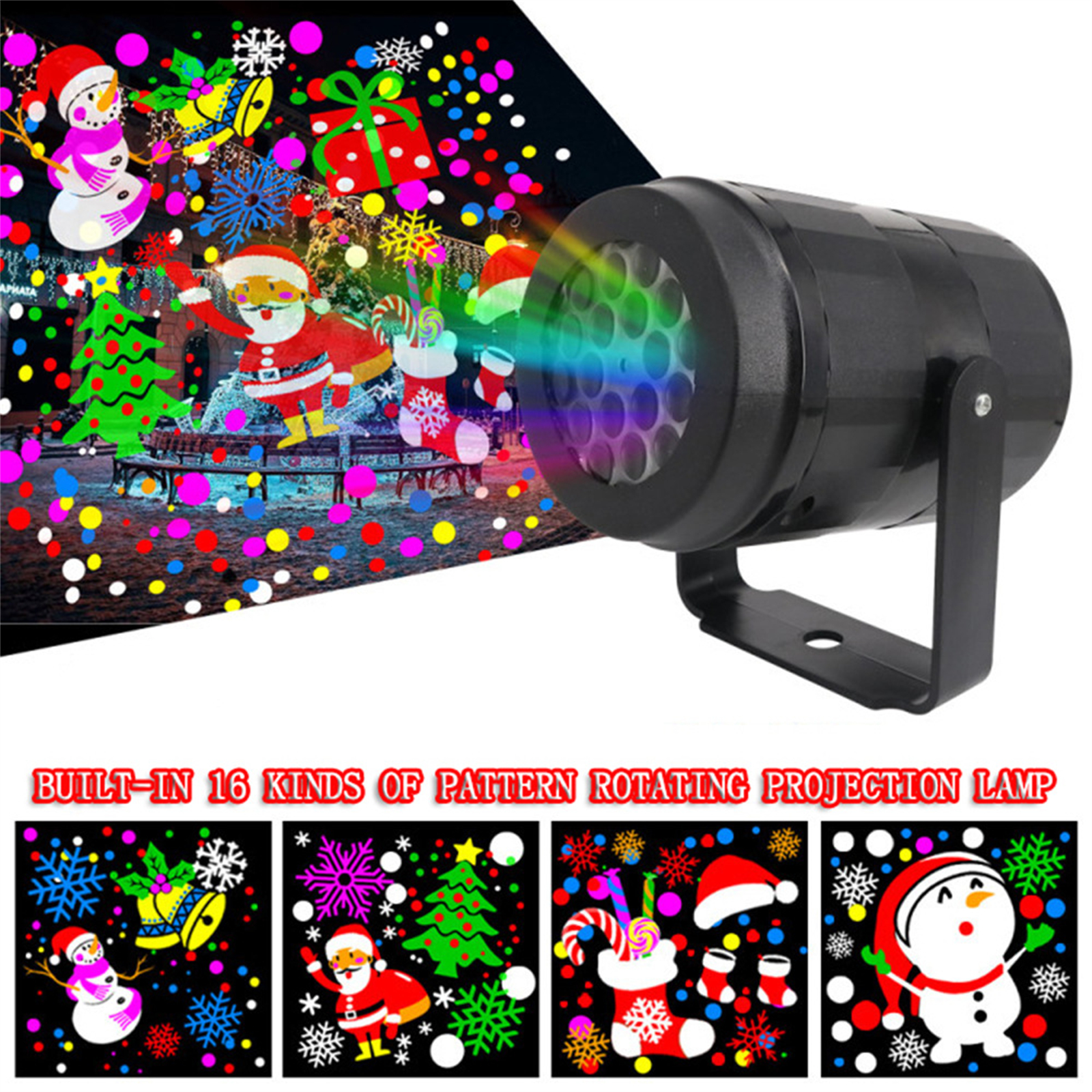 クリスマス LED プロジェクターライト屋内窓フィルムプロジェクターランプ 16 スライド付き誕生日クリスマスウェディングパーティーの装