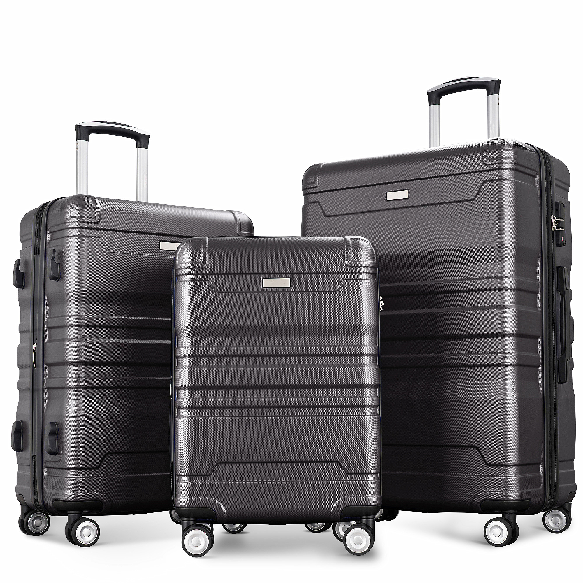 3Pcs Hardshell Luggage Sets Expandable Suitcase With And TSA Lock For Travel  US