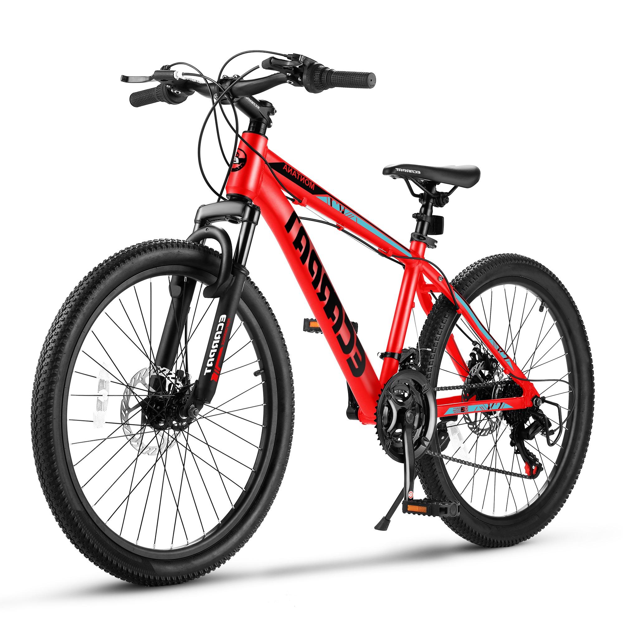 24 Inch Mountain Bike Aluminium Frame 21-Speed Trail Commuter City Mountain Bike