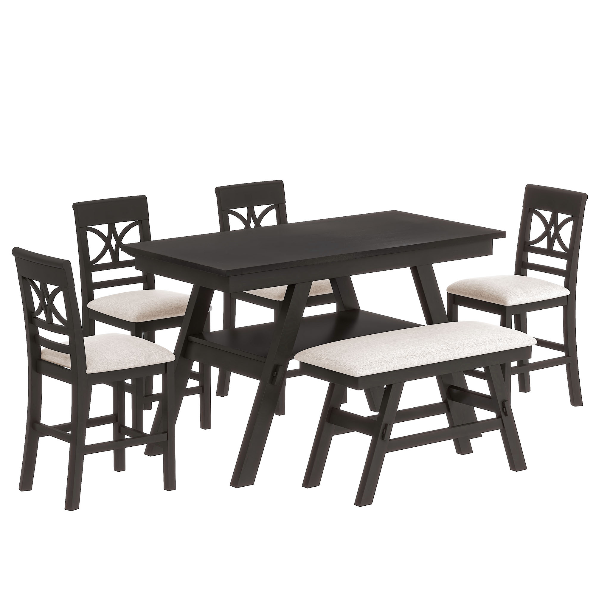 Black orlando outdoor best sale dining set 6 piece