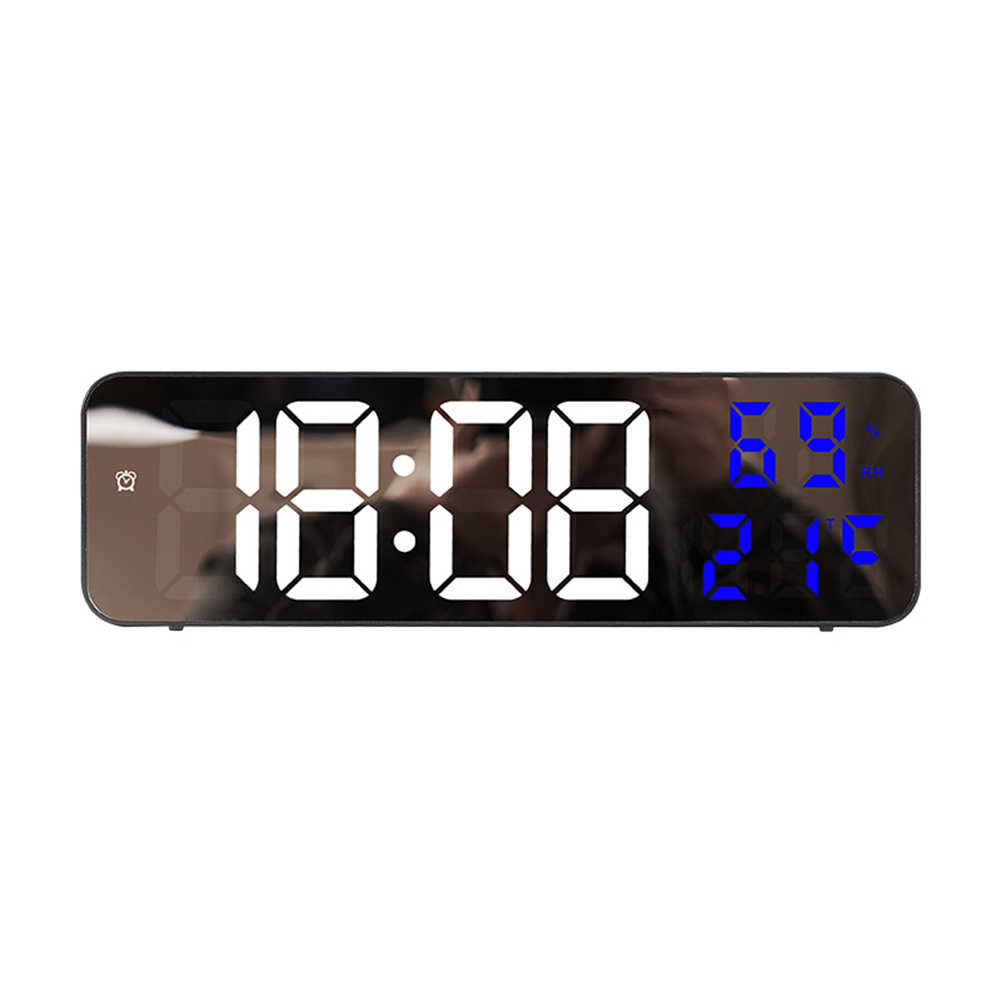 LED Digital Wall Clock Wall Time Temperature Humidity Display Electronic Display