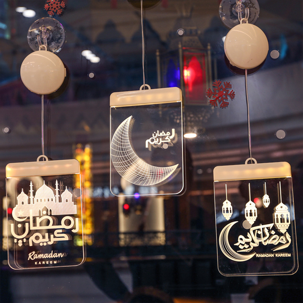 ハンギング Led 装飾ライト Eid Mubarak 夜の光ラマダン祭イスラム教徒のパーティーの装飾