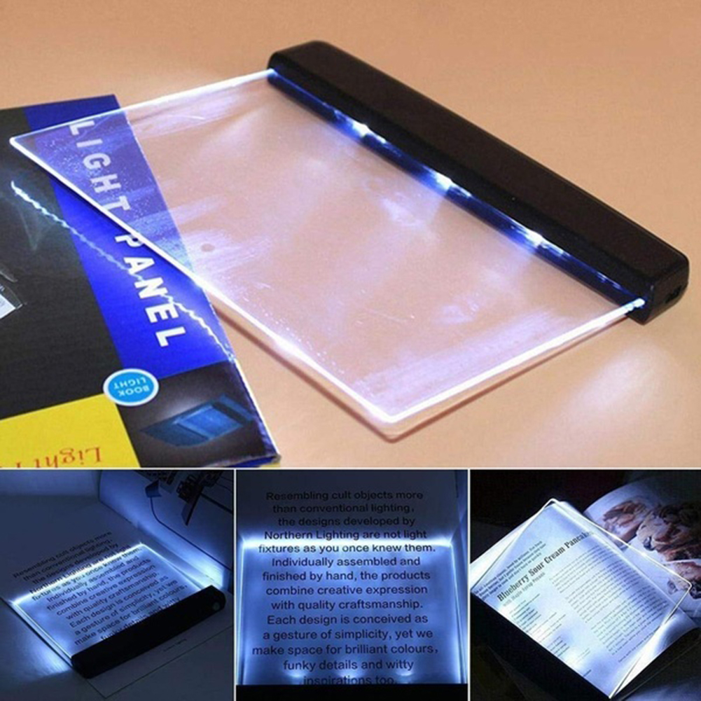 Plaque plate LED Lumière de livre lecture veilleuse Portable Lampe de  bureau Protection des yeux pour voyage dortoir chambre - noir - Cdiscount  Maison