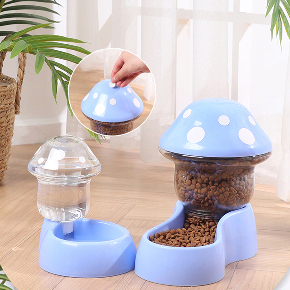 Automatic Dog Cat Feeder and Water Dispenser Set, Gravity Pet Feeding  Station and Water Bowl Dispenser for Small Medium Large Pet Puppy Kitten  Rabbit