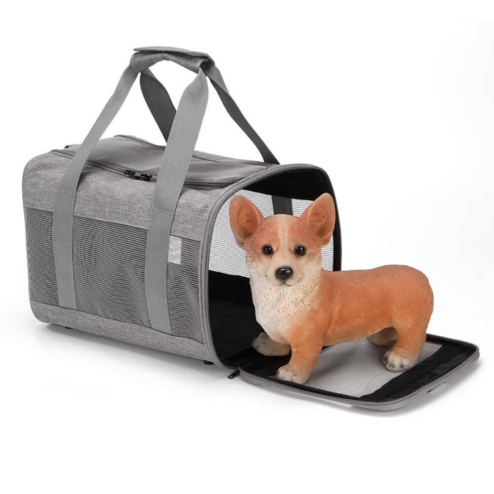 斜めの猫バッグ メッシュ布ポータブル折りたたみ通気性犬バッグ ペット ケージ バックパック屋外旅行
