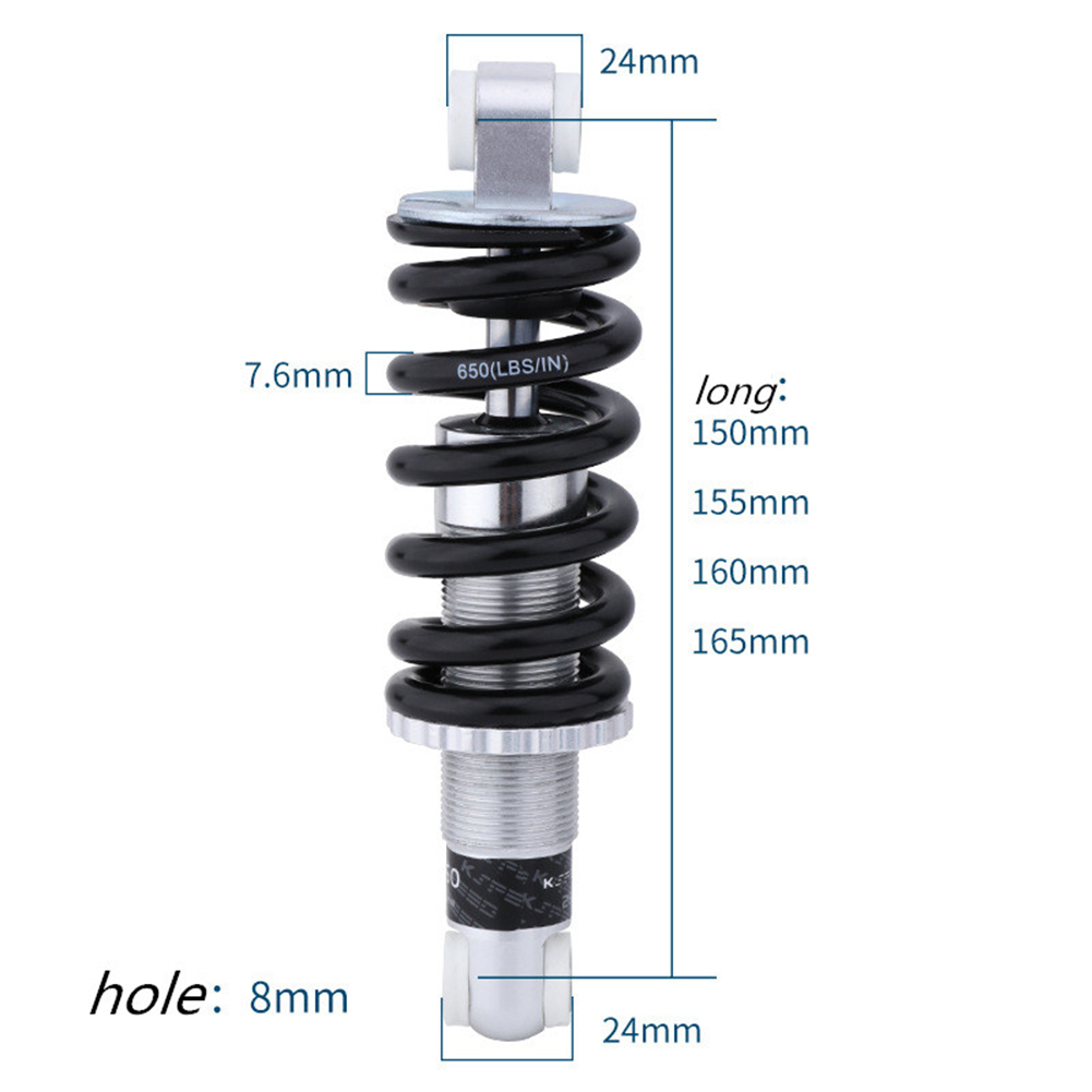 Cerlingwee Electric Scooter Shock Damper Spring Absorber Aluminium Alloy High Strength with Damping for MTB Bicycle for E-Bike for 