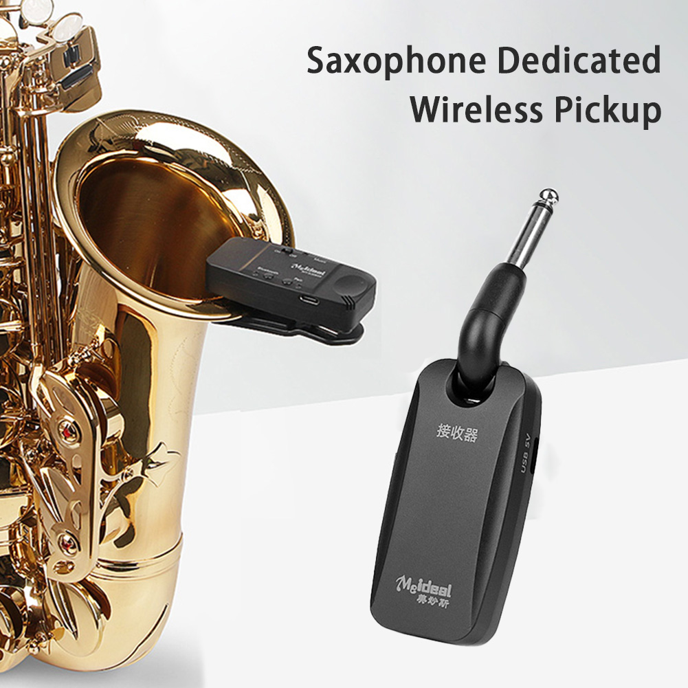 管楽器 サックス ワイヤレスピックアップ Bluetooth対応機能搭載 ワイヤレス伴奏ミュージックアンプ