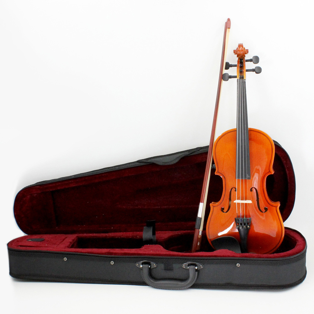 Title 4, 4/4 3/4 1/2 1/4 1/8 Basswood Violin With Bow Va...