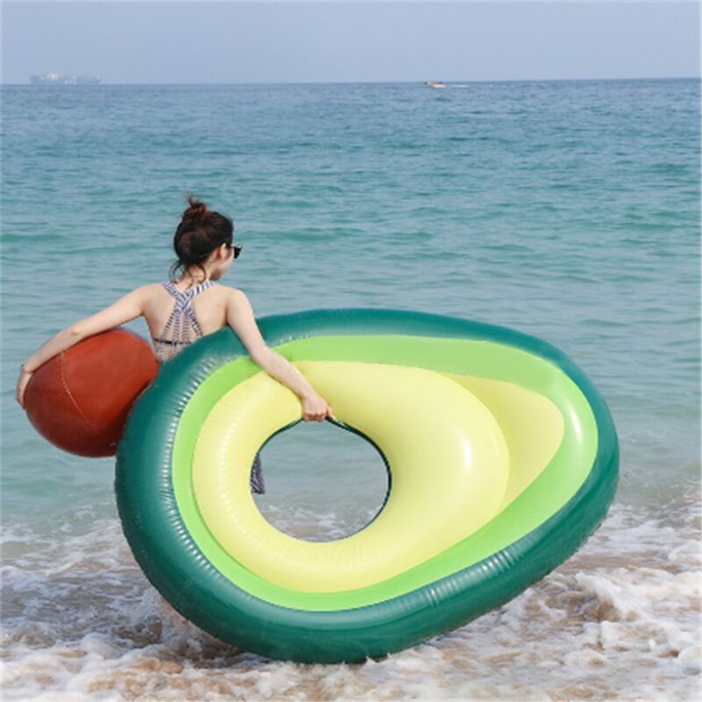 浮き輪 エアマットレス プール おもちゃ インフレータブル用品 取り外し可能 ボールプールフロート付き アボカド