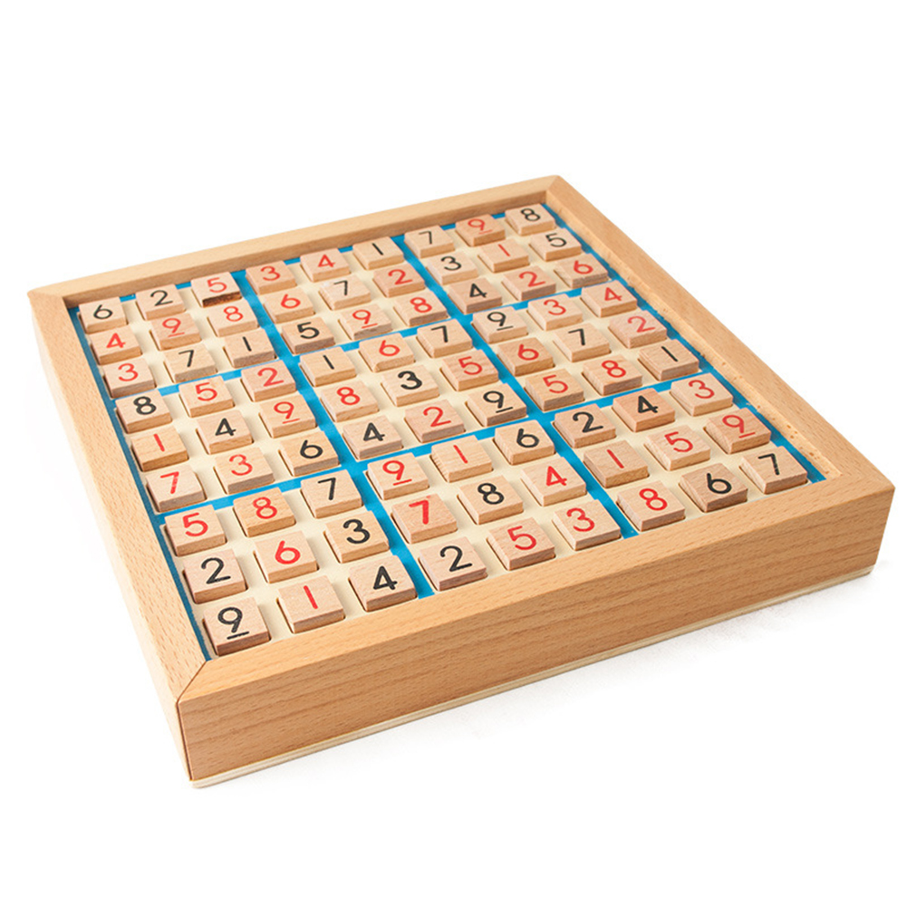 木製数独パズル ボードゲーム 引き出し付き 81グリッド 論理的思考トレーニング 教育用デスクトップゲーム
