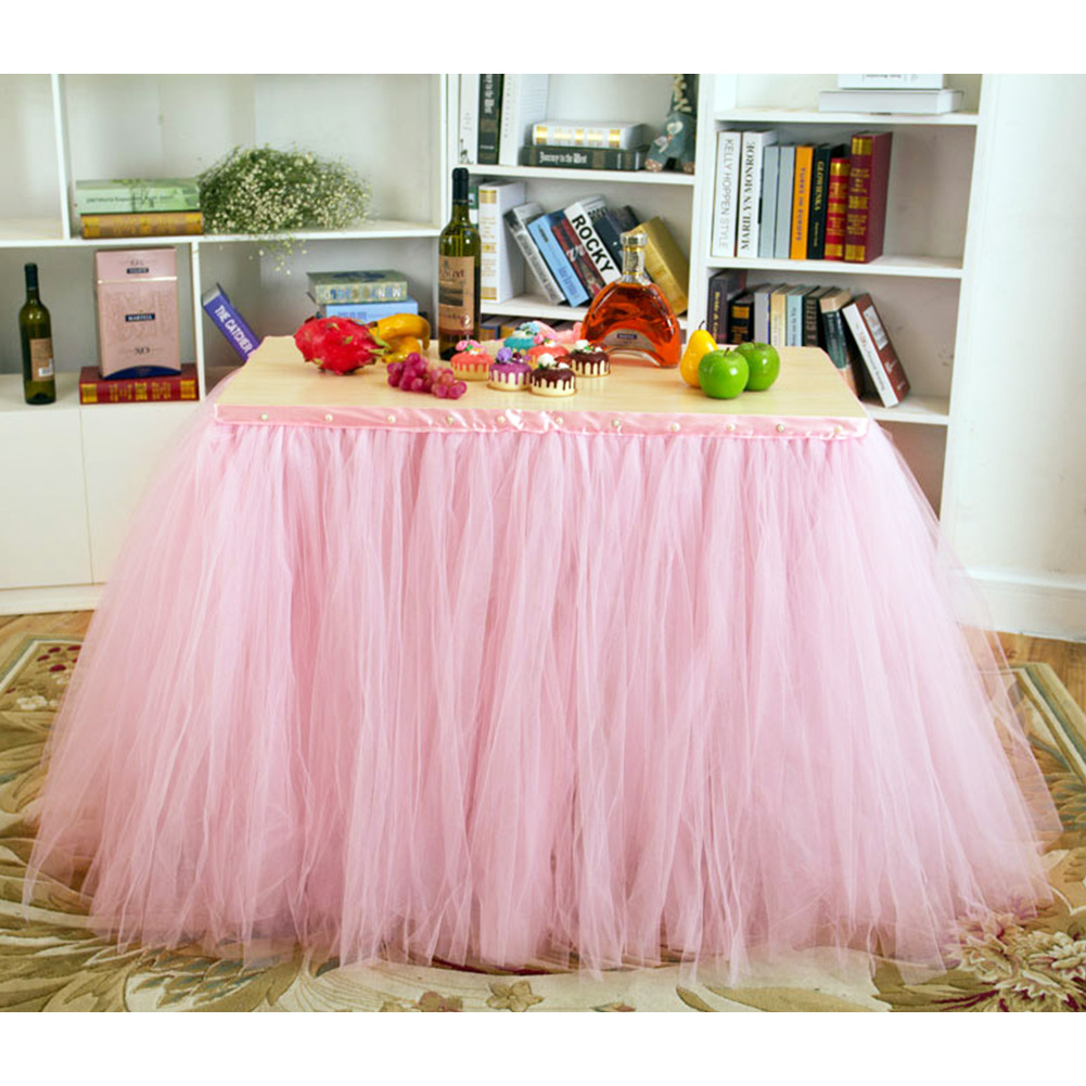 New Tulle TUTU Table Skirt Tableware Wedding Party Baby Birthday