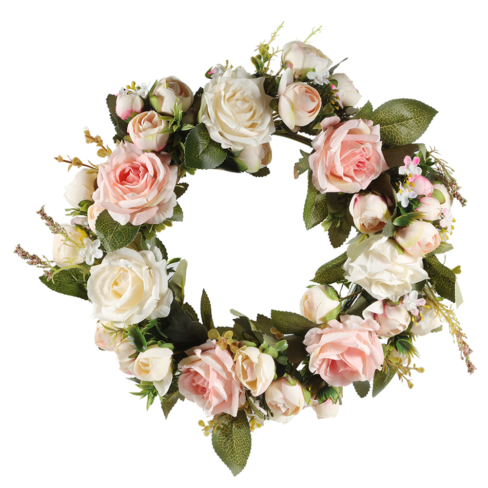 Peony Garland Rose Flower Wreath Xmas Home Wedding Party Wall