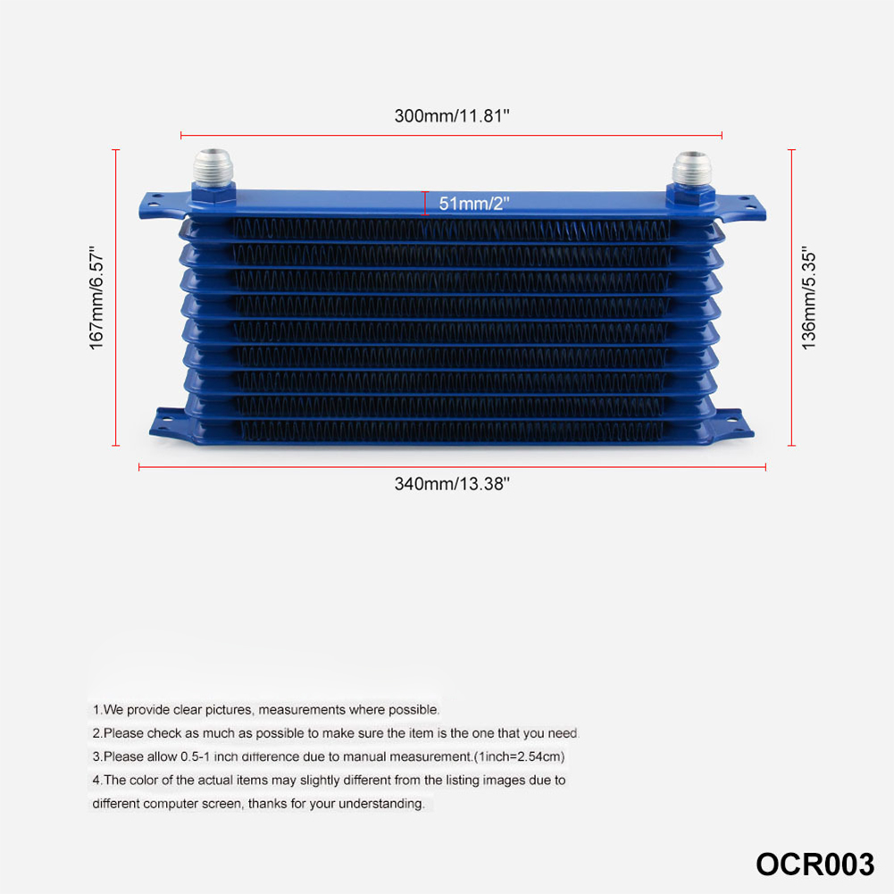 Details about Universal Engine Transmission Oil Cooler + Filter Relocation  Kit 10Row AN10