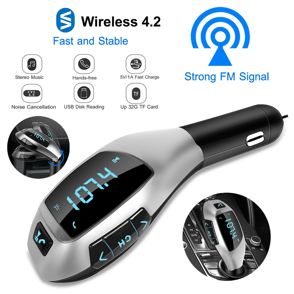 X5 カー ワイヤレス Fm トランスミッター Bluetooth 対応 ハンズフリー MP3 プレーヤー USB 充電ポート U ディスク Tf をサポート