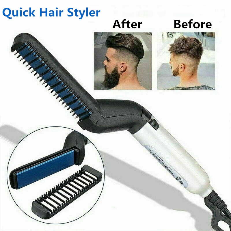 Quick Beard Straightener Multifunctional Hair Comb Curling Curler