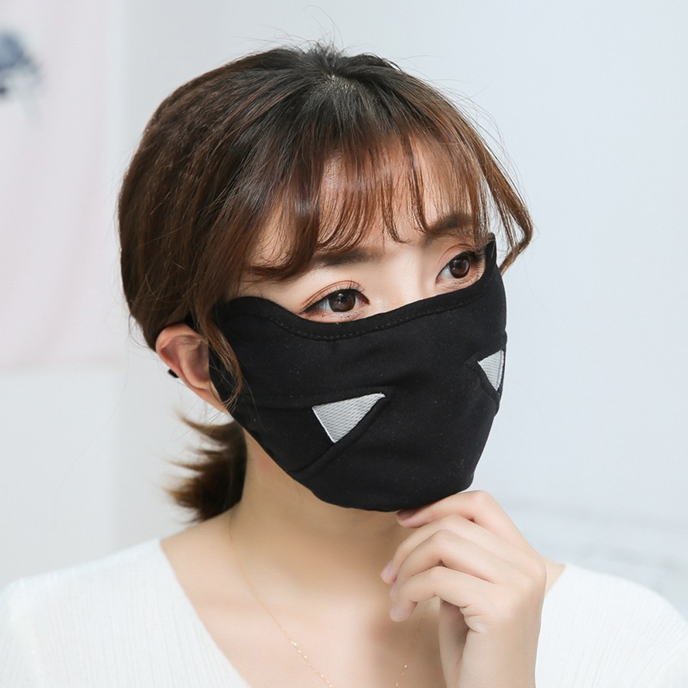 Adult Unisex Black Anti-Dust Cotton Mouth Face Mask Half Masks Cycling Outdoor