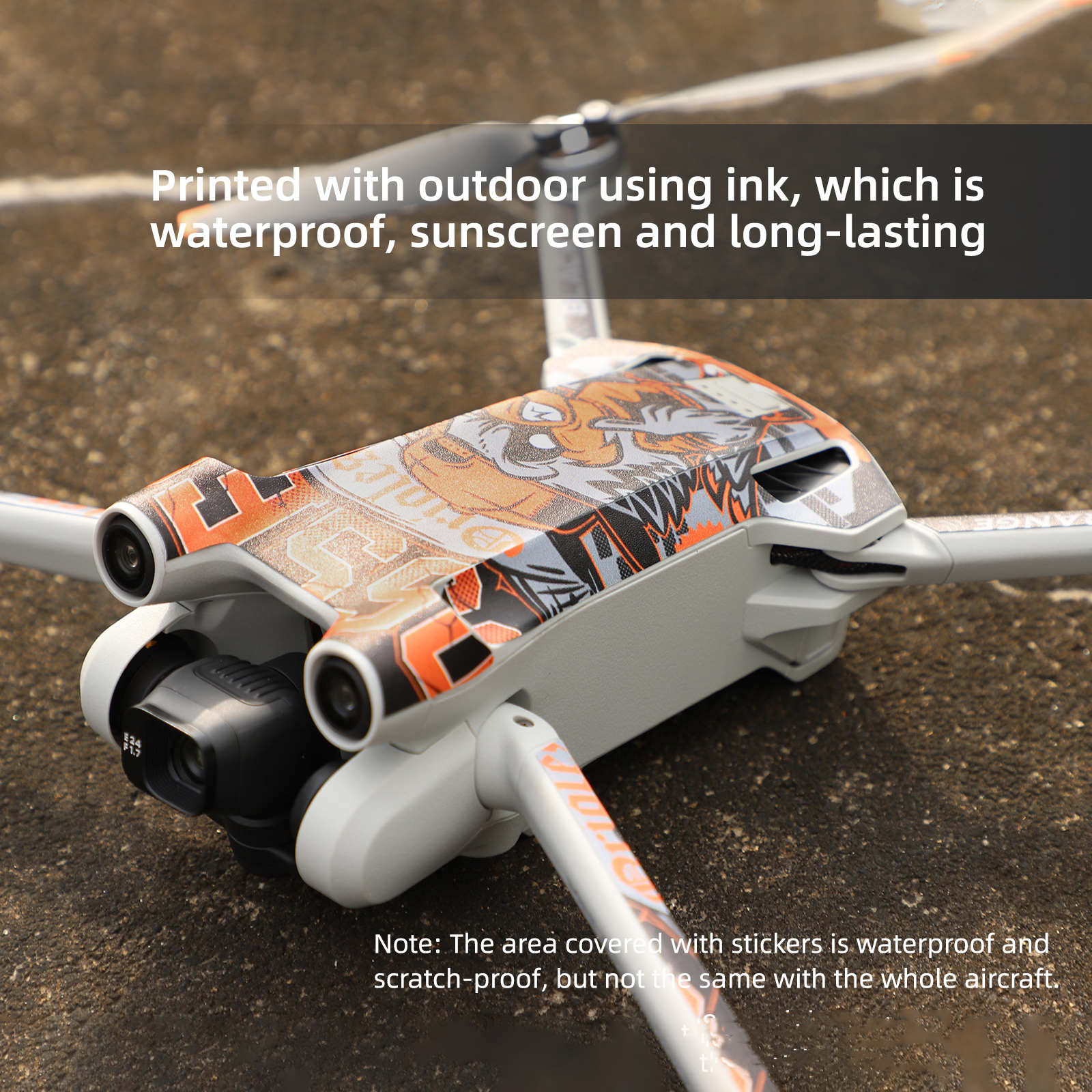 Film Anti-rayures étanche Pour DJI Mini 3 Pro, Télécommande RC, PVC, Créatif, Cool, Autocollant Coloré