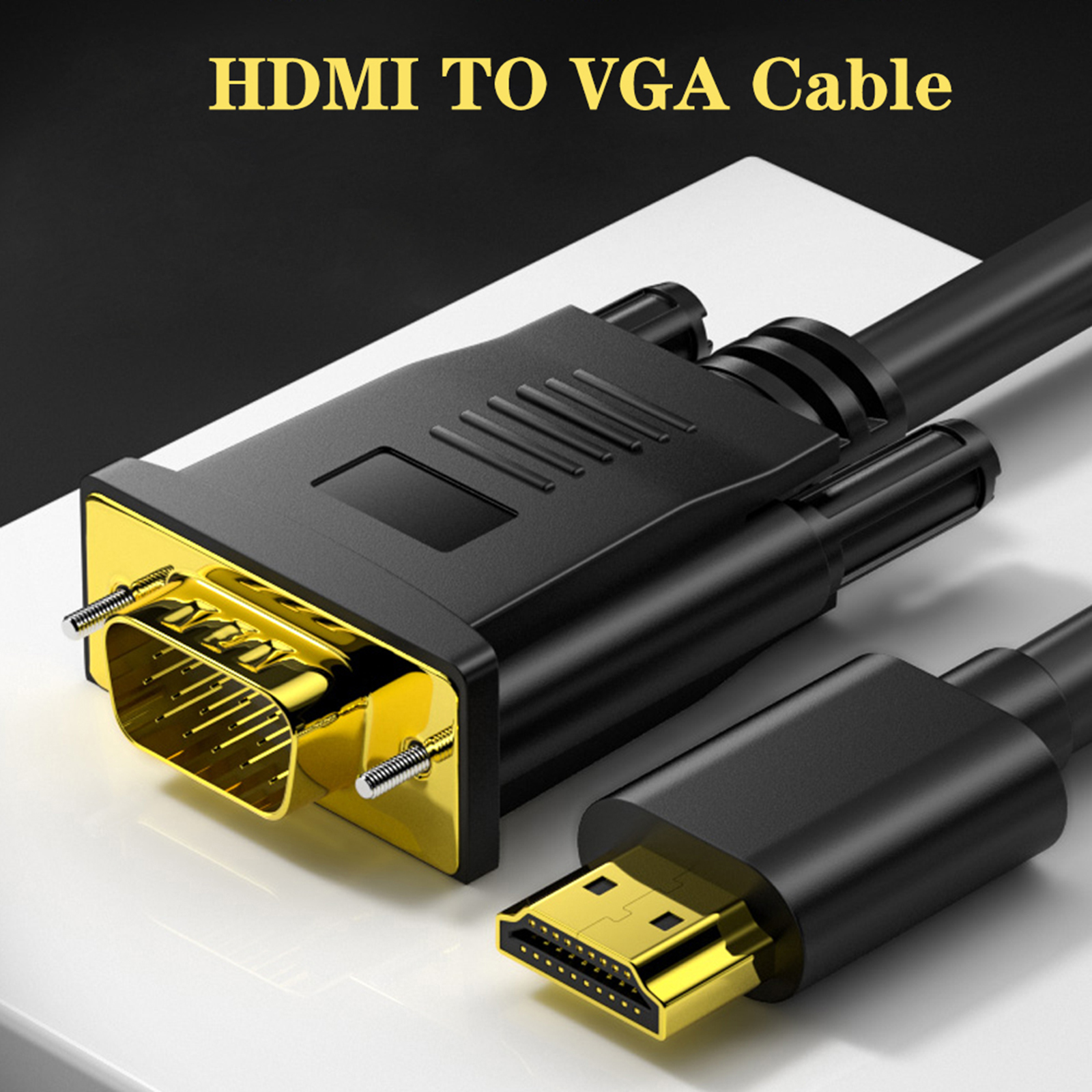 Hd 1080p 高速 Hdmi 互換オスから Vga オスケーブル変換アダプタ一方向 Dvd Hdtv PC デスクトップモニター用