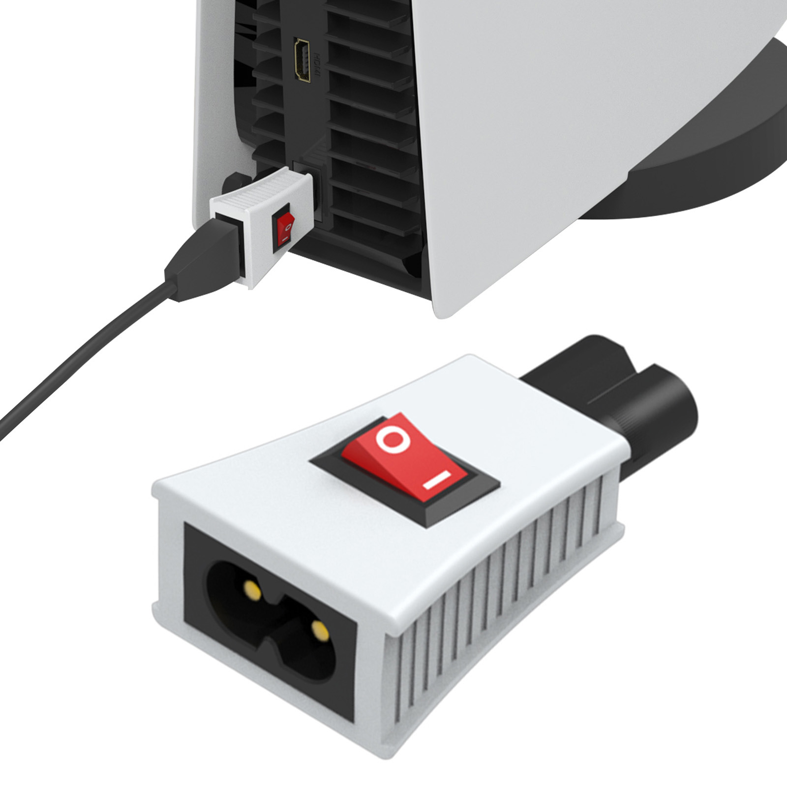 PS5 / PS4 / PS3 / Xbox Seriesxホスト電源スイッチ保護デバイスと互換性のある電源オン/オフボタンアダプター