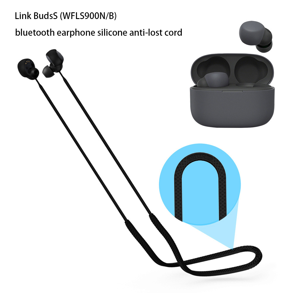 Linkbuds S (WFLS900N/B) と互換性のあるシリコン イヤホン 紛失防止ロープ ヘッドホン ホルダー防汗ネック ストラップ