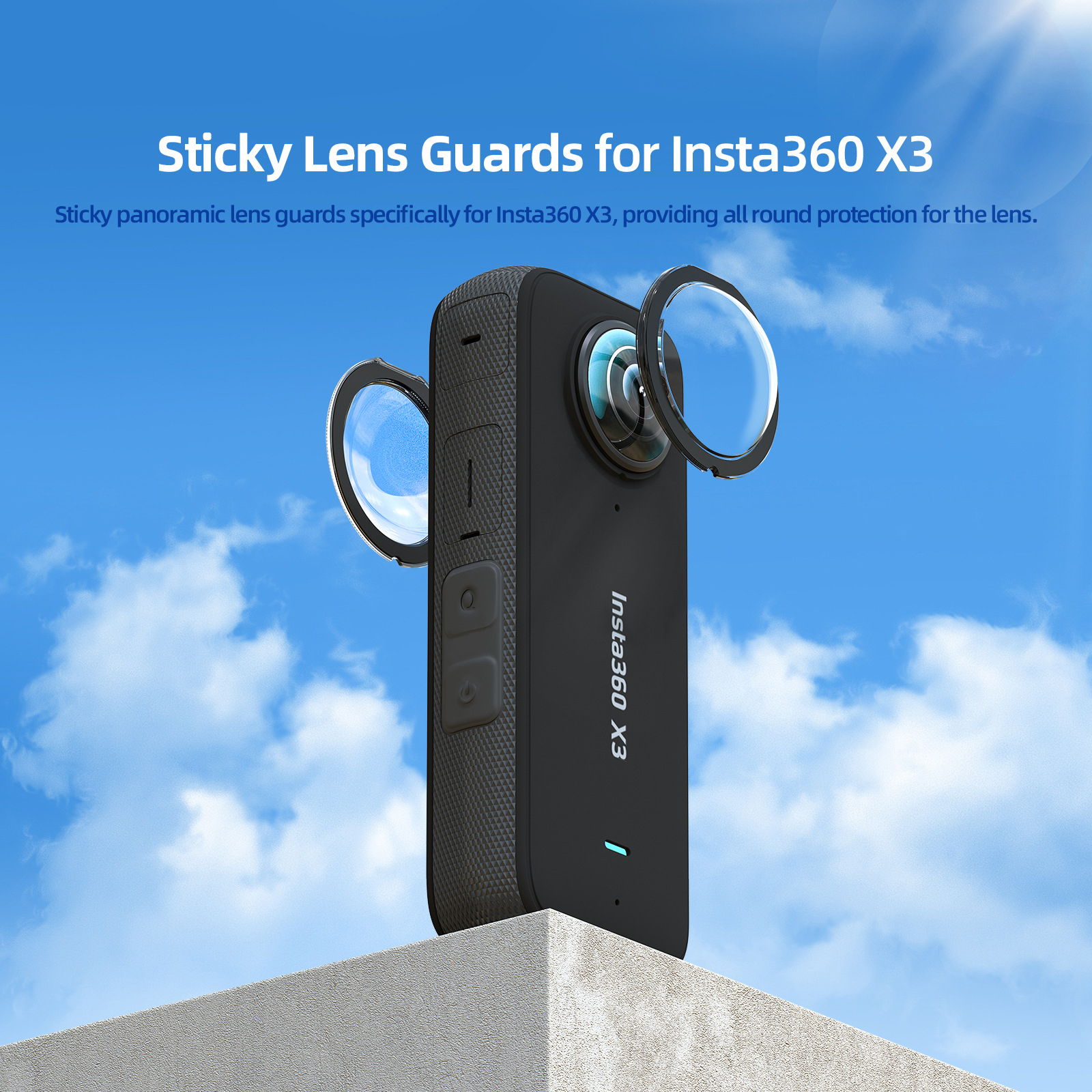 レンズガードプロテクター Insta360 X3 パノラマアクションカメラ用保護カバーアクセサリー