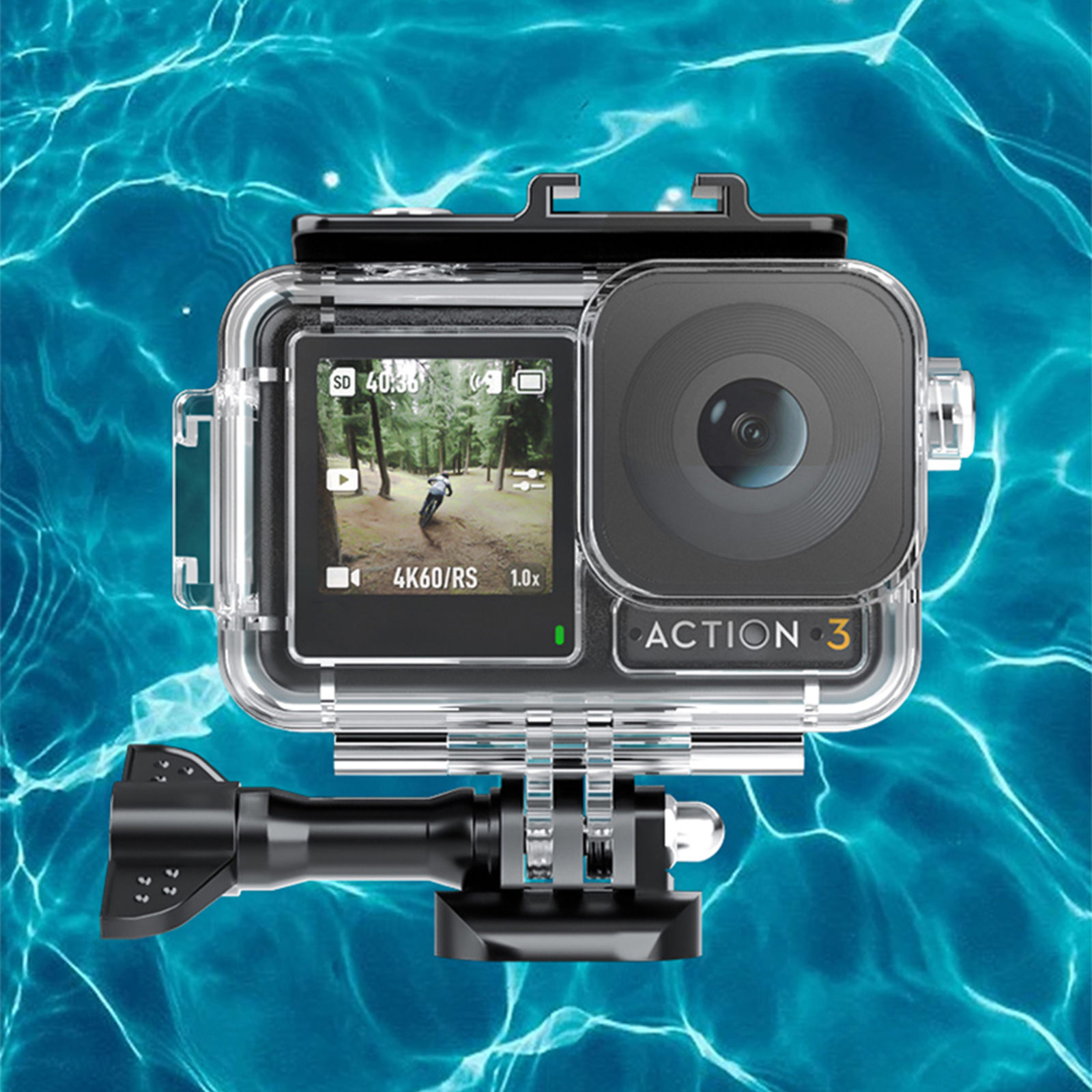 防水ケース水中 40 メートルダイビング保護シェル互換 Dji Osmo アクション 3 アクションカメラアクセサリー