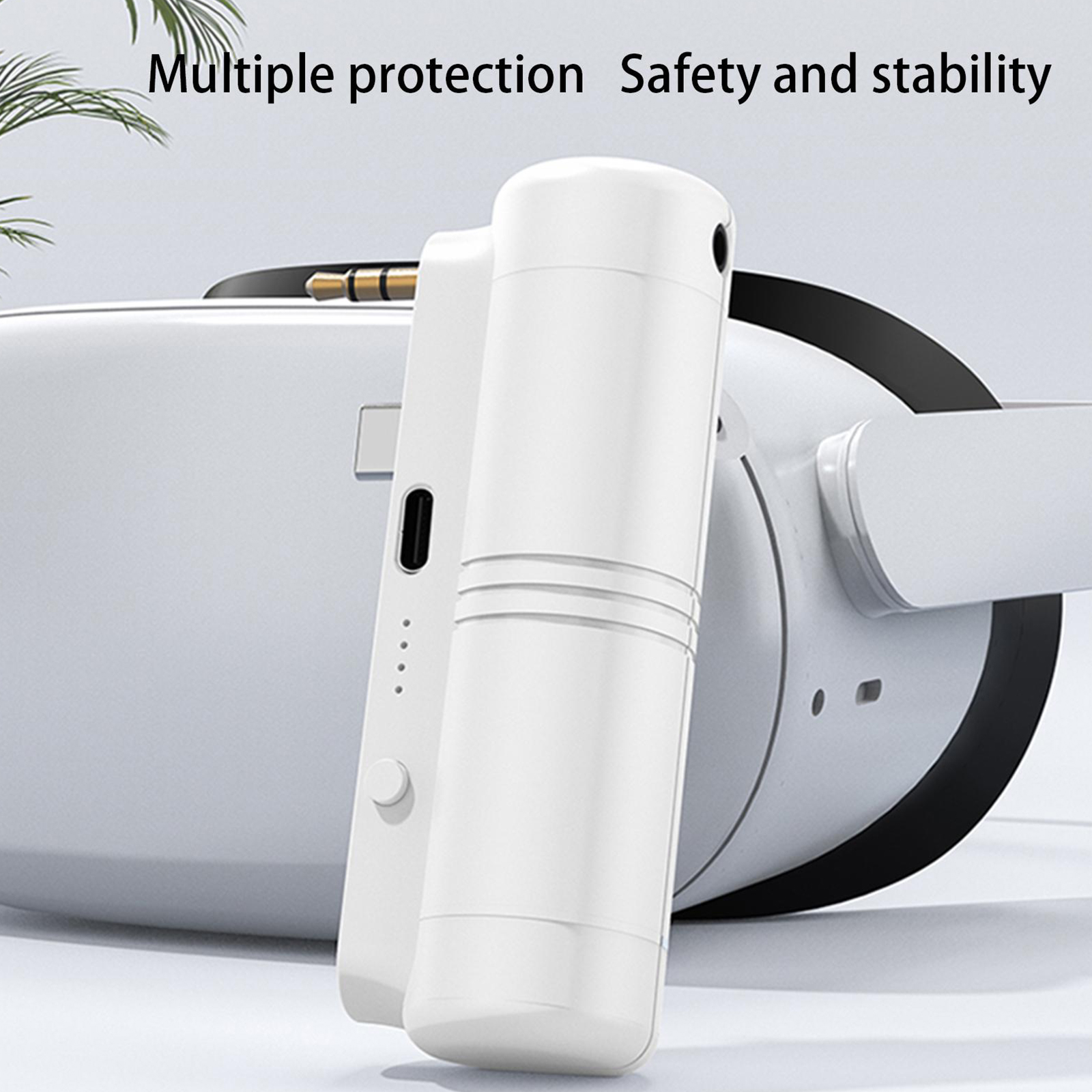 VR オーディオ ヘッドホン アダプター プロフェッショナル 4800mah ポータブル パワー バンク 緊急充電器 Oculus Quest 2 と互換性あり