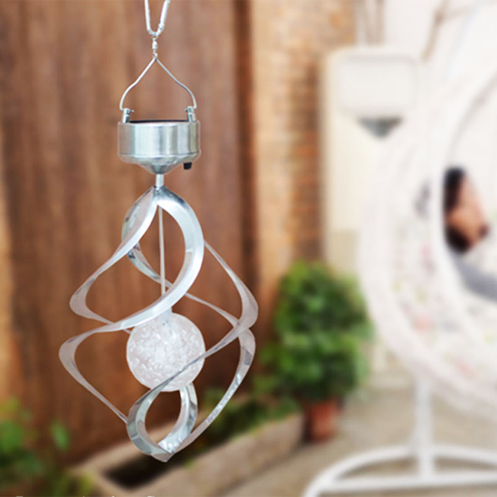 Solar Power Wind Chime Light LED Garden Hanging Spinner Lamp Color Changing AU