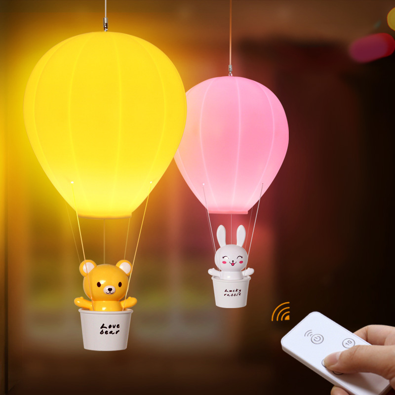 Novelty Hot Air Balloon Touch Led Lovely Girl Night Light Kids Lamp Novelty Hot Air Balloon Touch Led Lovely Girl