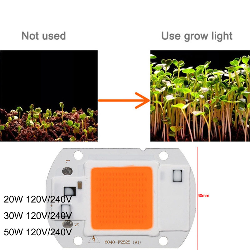 220V 20 30 50W Vollspektrum LED COB Chip Wachsen Glühbirne