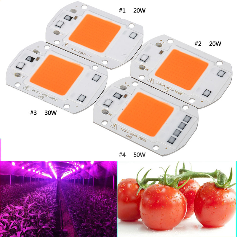 220V 20 30 50W Vollspektrum LED COB Chip Wachsen Glühbirne