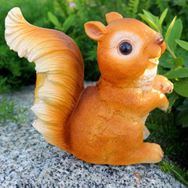 Buy Creative Outdoor Resin Squirrel Figurine Simulation Animal Artwork ...