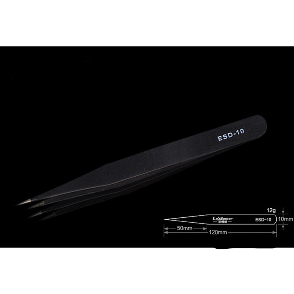 Buy Safe Stainless Steel Antistatic ESD Tweezers Industrial Precision